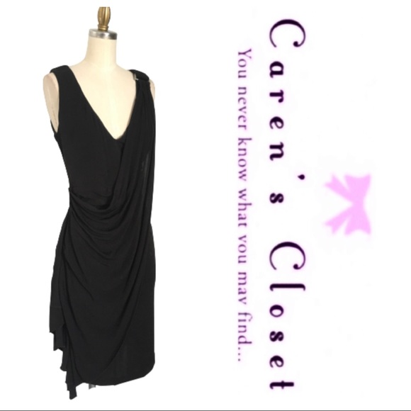 Karen Millen Dresses & Skirts - Karen Millen Black Stretch Jersey Modern Dress